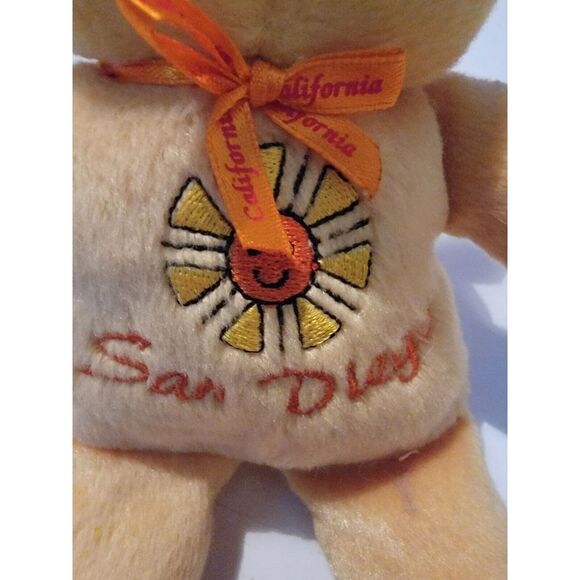 Teddy Bear Bean Bag Plush Stuffed Toy San Diego California 8" J. Jacobs Co. - Picture 4 of 6